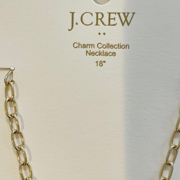 J Crew. Gold Chain Oval Link charm chain Necklace Length: 16" with a 2" extender - Picture 13 of 14